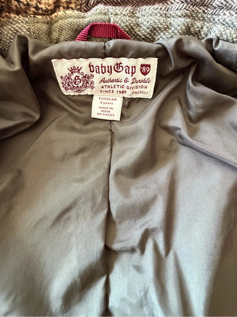 Baby Gap 2007 5T Patchwork Blazer Jacket Corduroy Herringbone Y2K